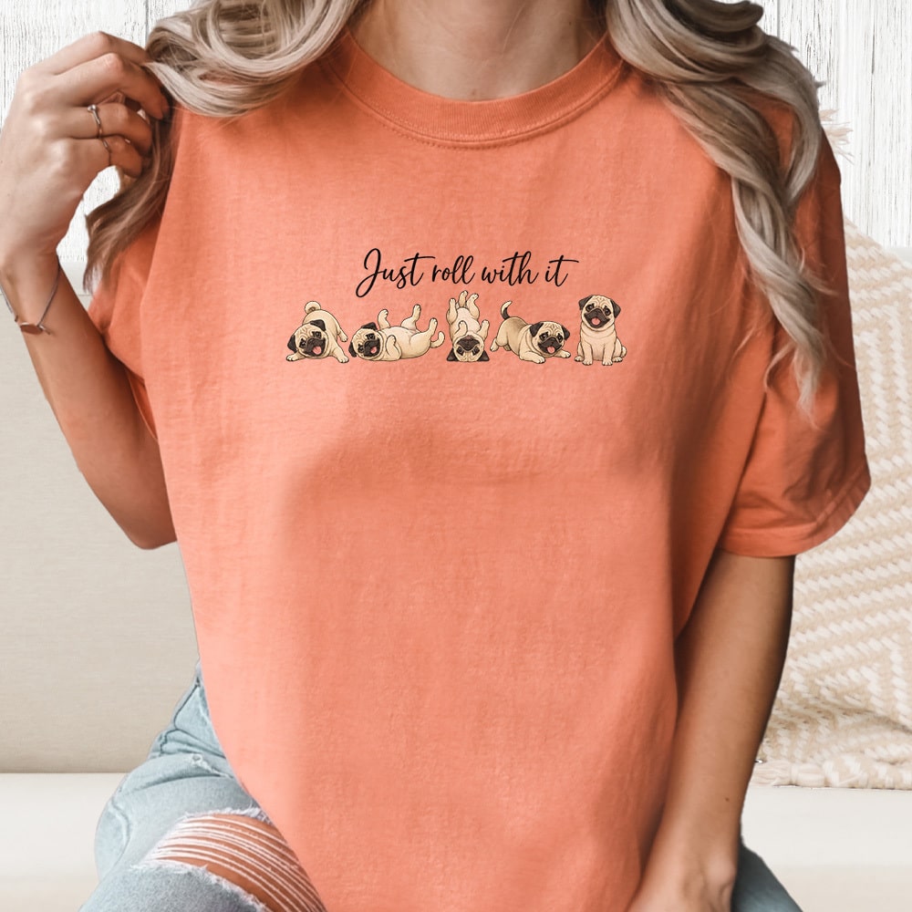Comfort Colors Just Roll With It Vintage Washed Tee - Terracotta