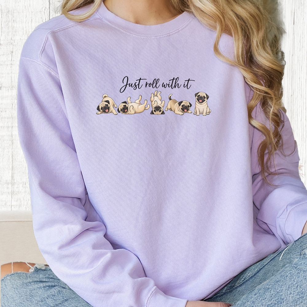 Comfort Colors Just Roll With It Premium  Sweatshirt - Orchid