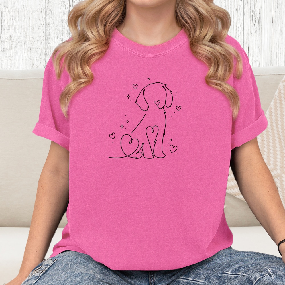 Comfort Colors Doggie Doodle Vintage Washed Tee - Crunchberry