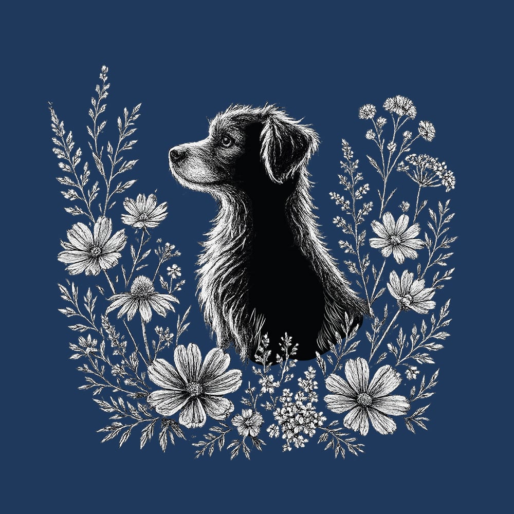 Among The Wildflowers Standard Tee Navy - Image 2