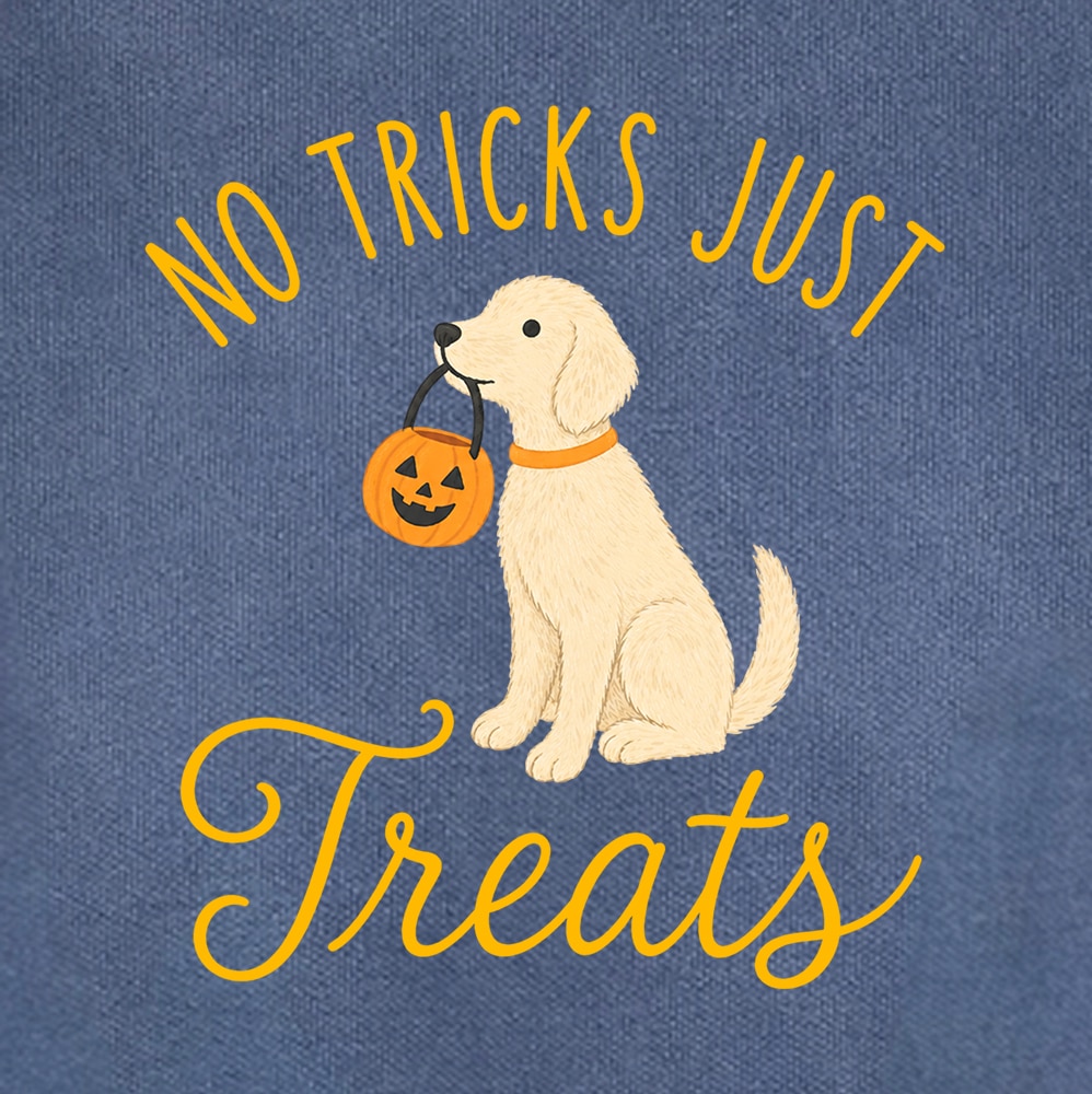 Comfort Colors No Tricks Just Treats Pup Premium Sweatshirt - Denim - Image 2