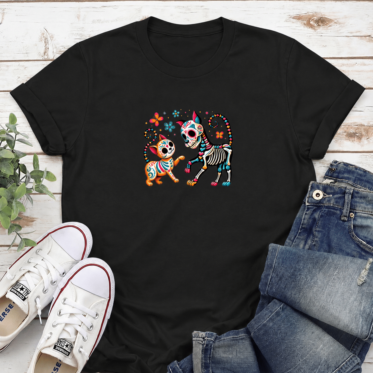Dia De Los Muertos Celebrations Standard Tee Black