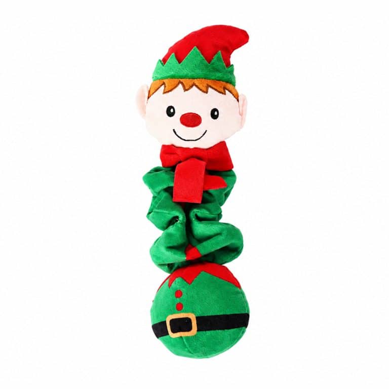 Jingles the Holiday Elf Plush Dog Toy