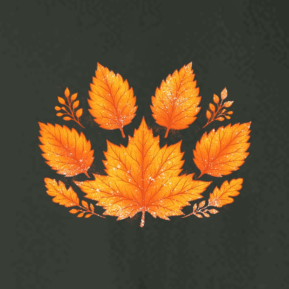 Autumn Leaves Paw Sweatshirt Forest Green - Image 2