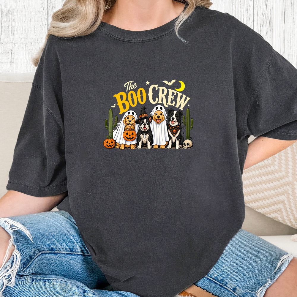 Comfort Colors Boo Crew Wild West Vintage Washed Tee - Graphite