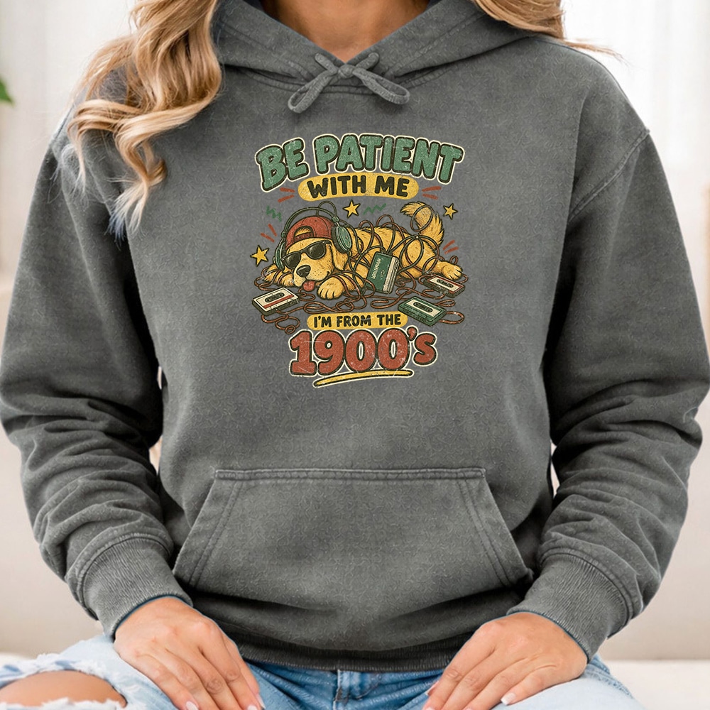 Comfort Colors Be Patient With Me Premium Hoodie Grey