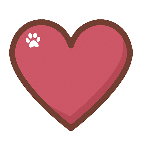 Heart with a paw print