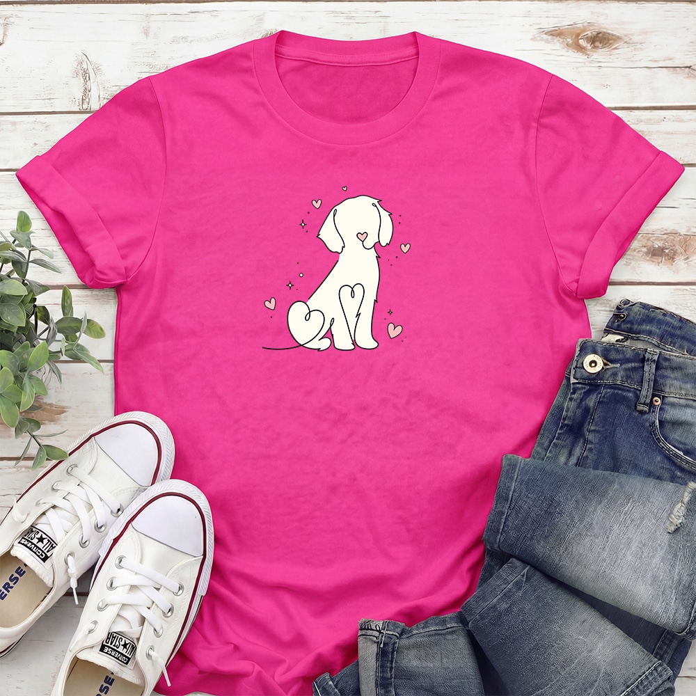 Doggie Doodle Standard Tee Pink