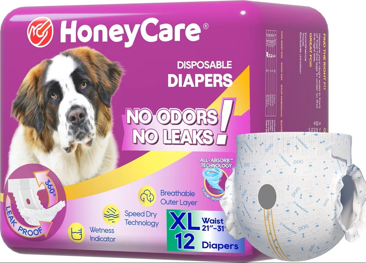 9. HoneyCare Disposable Dog Diapers