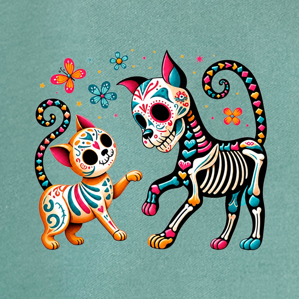 Comfort Colors Dia de los Muertos Celebrations Premium Sweatshirt - Light Green - Image 2