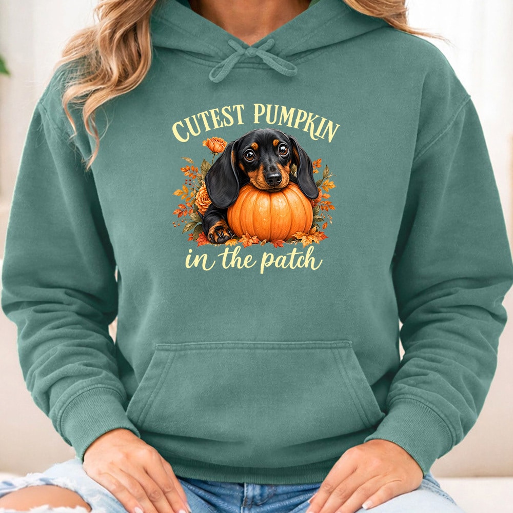 Comfort Colors Cutest Pumpkin In The Patch Premium Hoodie Light Green