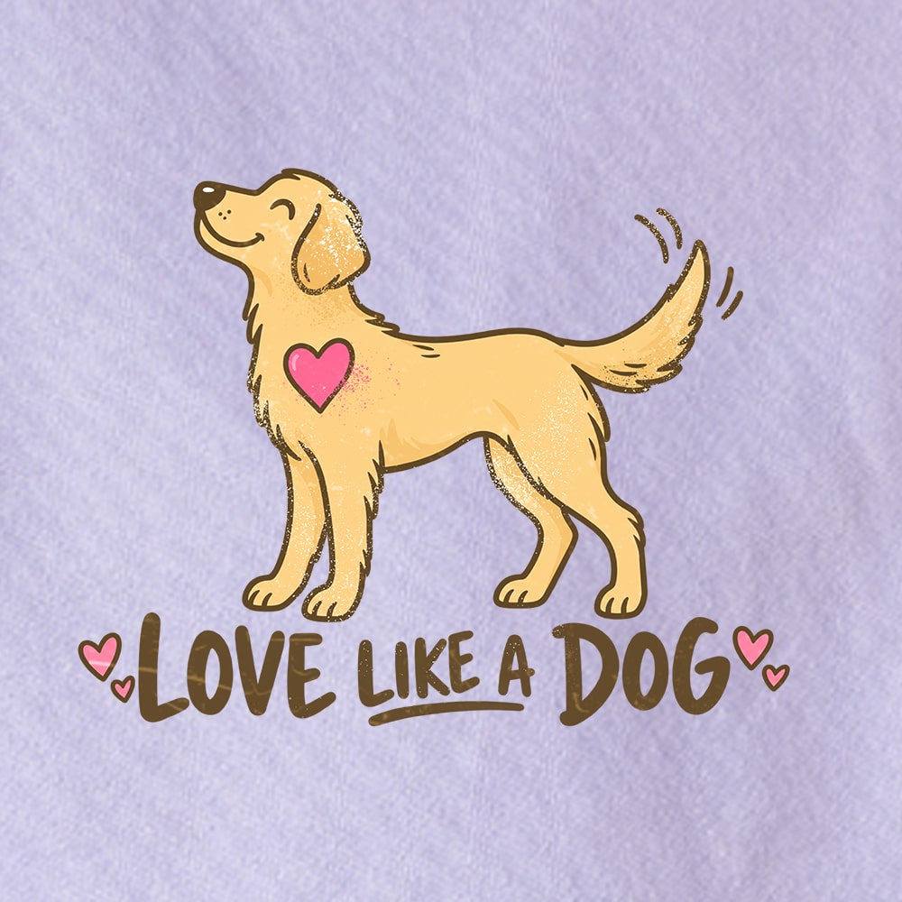 Comfort Colors Love Like A Dog Heart Premium Sweatshirt - Orchid - Image 2
