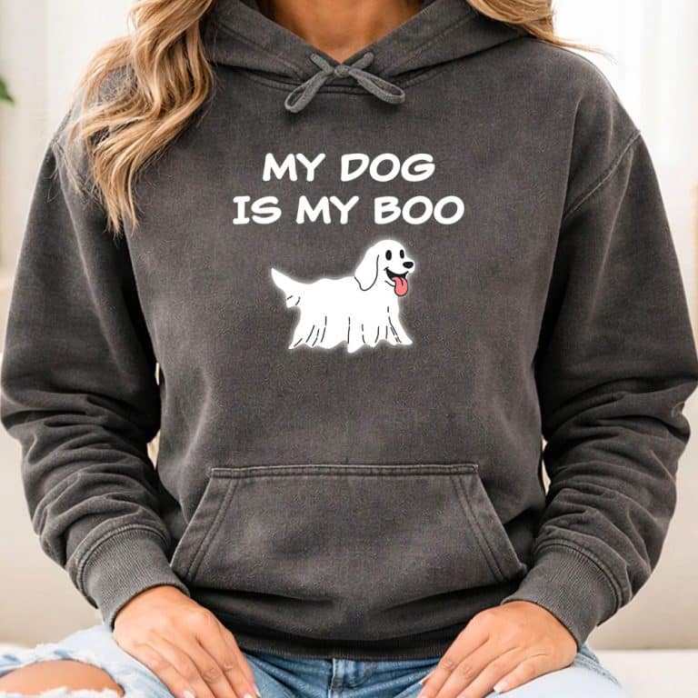 Comfort Colors My Dog Is My Boo Premium Hoodie Pepper