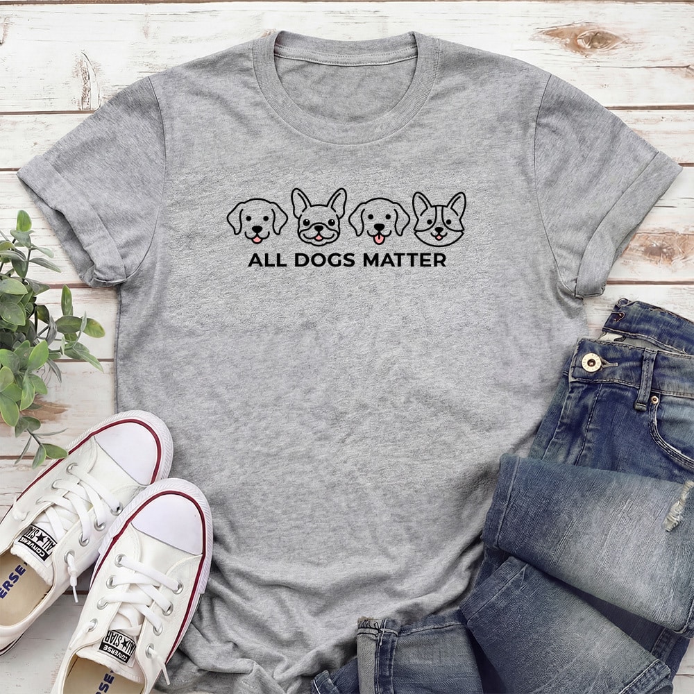 All Dogs Matter Sketch (2026) Standard Tee Heather Grey