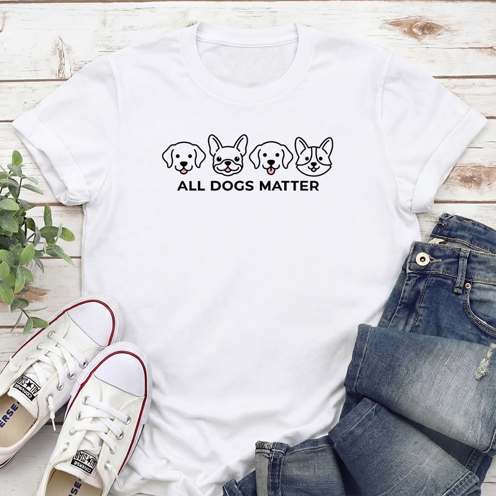 All Dogs Matter Sketch (2026) Standard Tee White