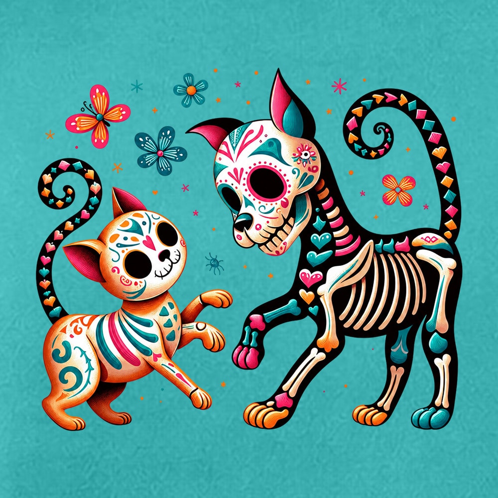 Comfort Colors Día de los Muertos Celebration Premium Hoodie Seafoam - Image 2