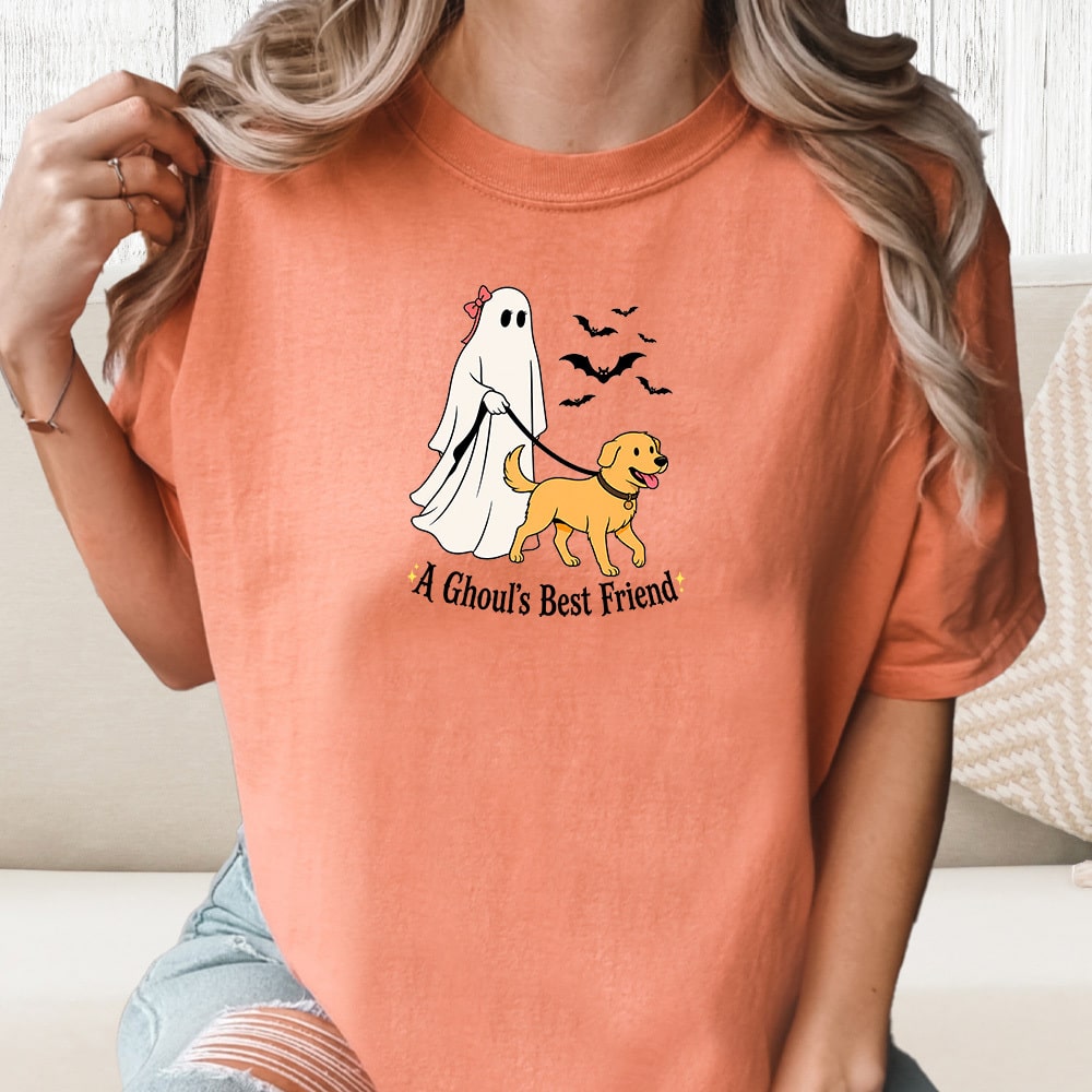 Comfort Colors A Ghoul’s Best Friend Vintage Washed Tee - Terracotta