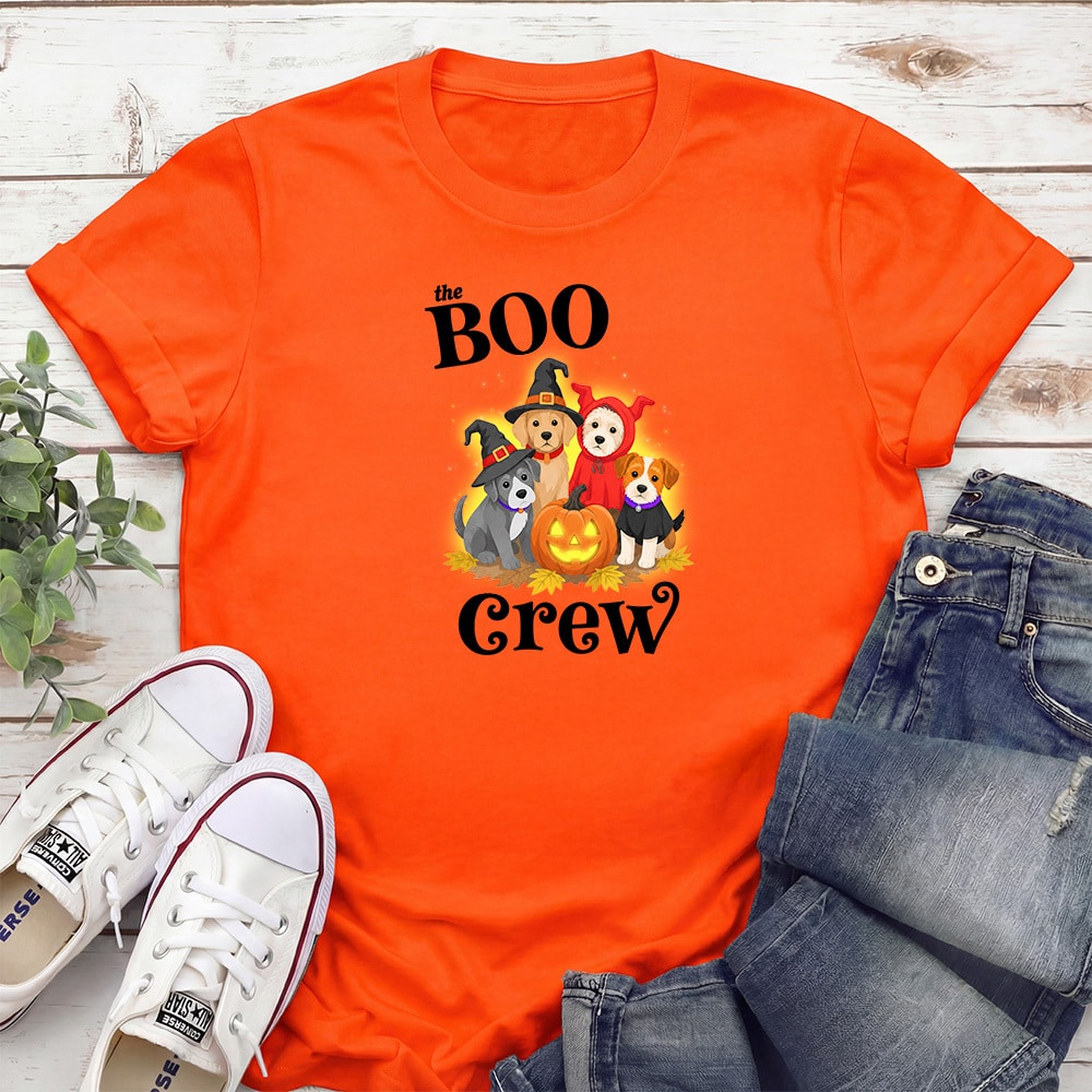 Boo Crew Spooky Standard Tee Bright Orange