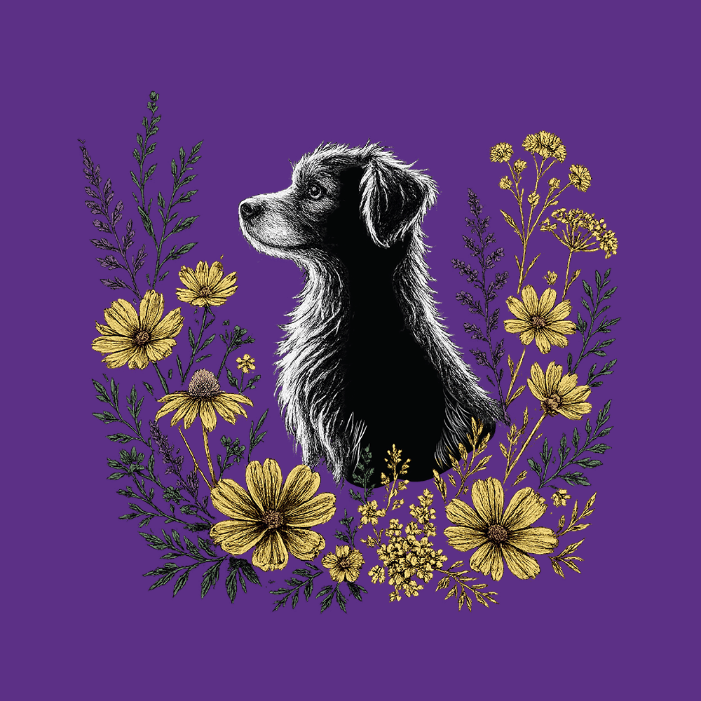Among The Wildflowers Standard Tee Purple - Image 2