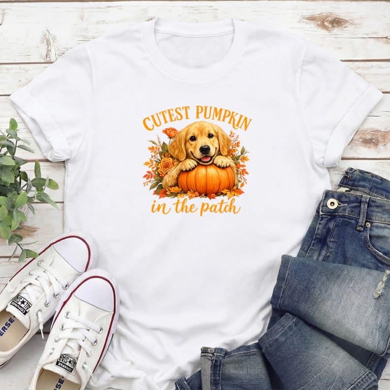 Cutest Pumpkin In The Patch Golden Standard Tee White