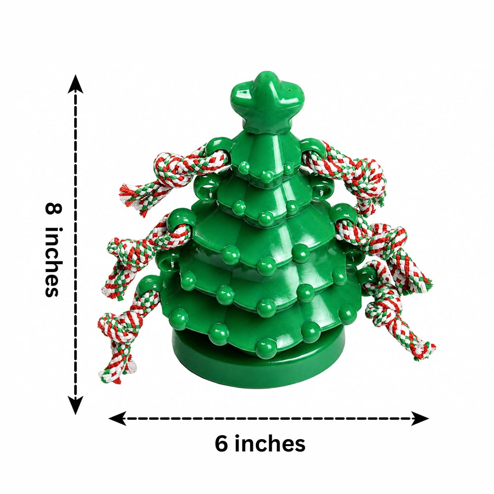 Tinsel Tug Christmas Tree Dog Toy for Heavy Chewers - Image 3