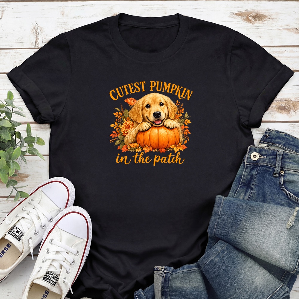 Cutest Pumpkin In The Patch Golden Standard Tee Black