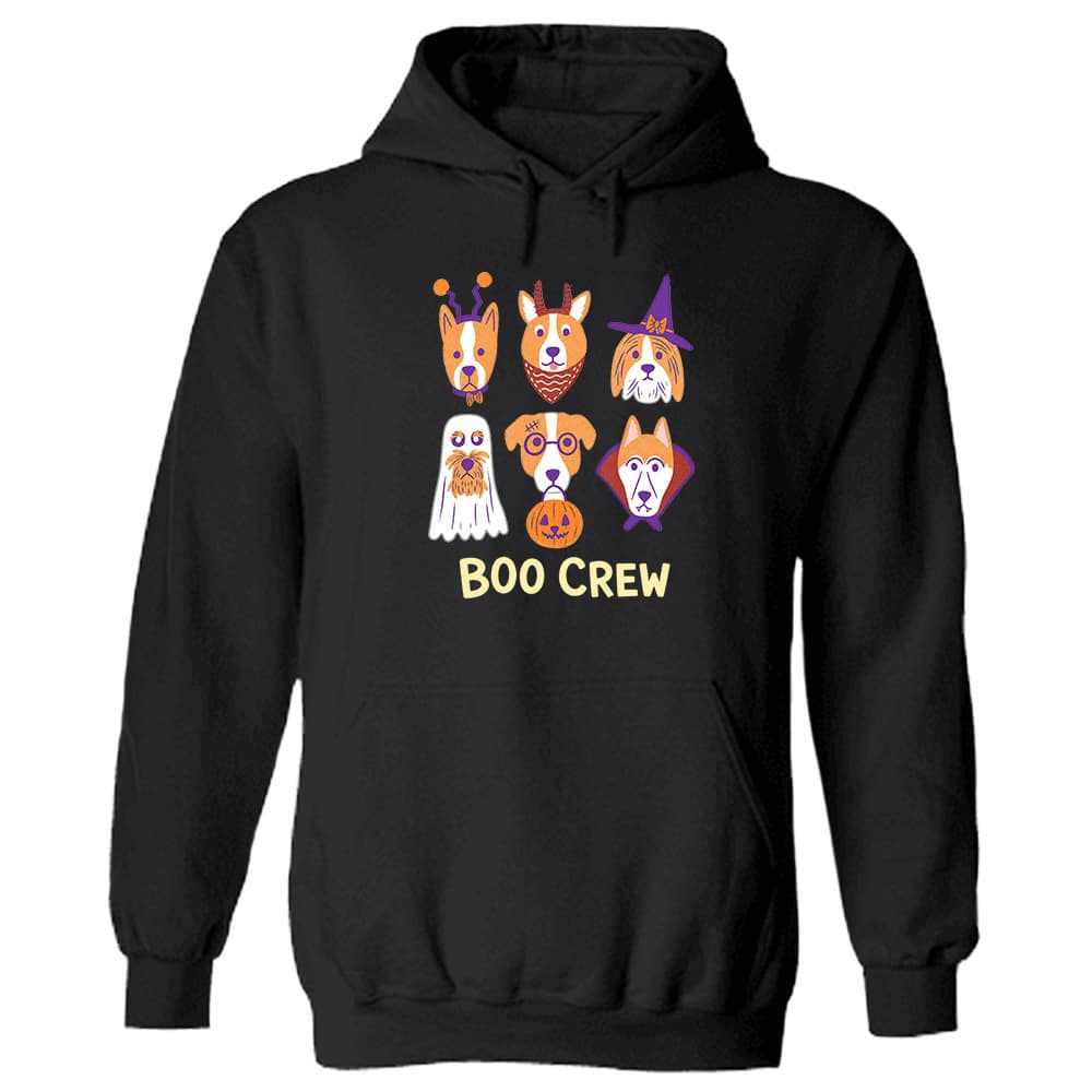 Boo Crew Vintage Hoodie Black