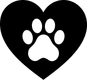 Heart with a paw print