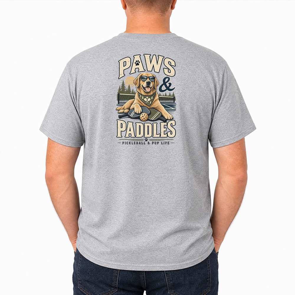 Paws And Paddles Standard Tee Heather Grey