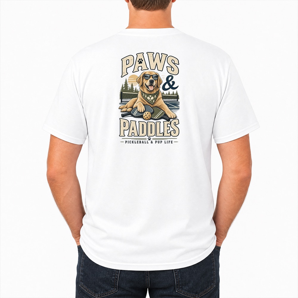 Paws And Paddles Standard Tee White