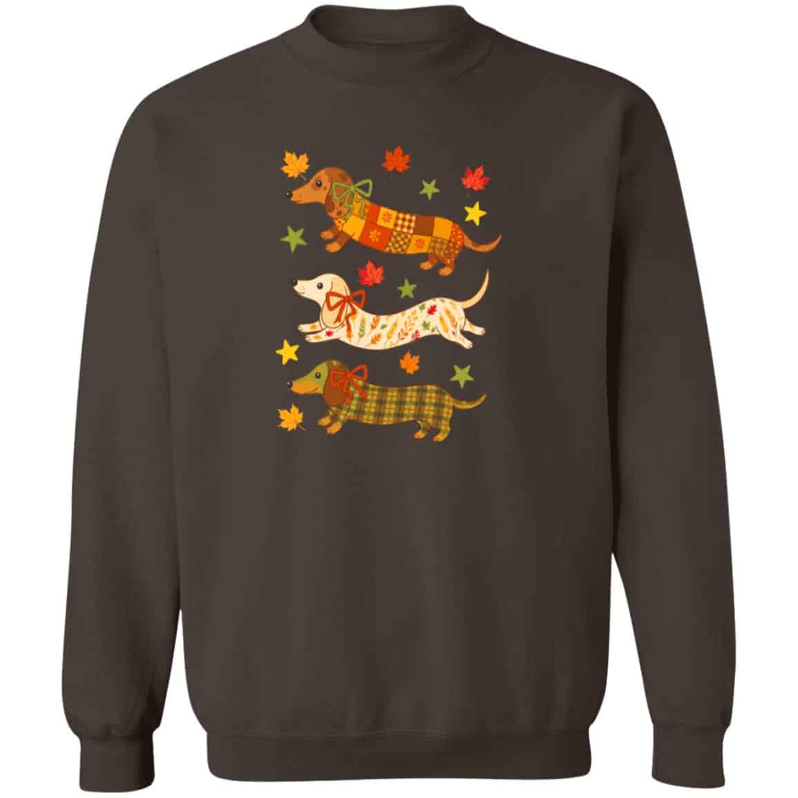 Fall Fashion Dachshunds Sweatshirt Brown