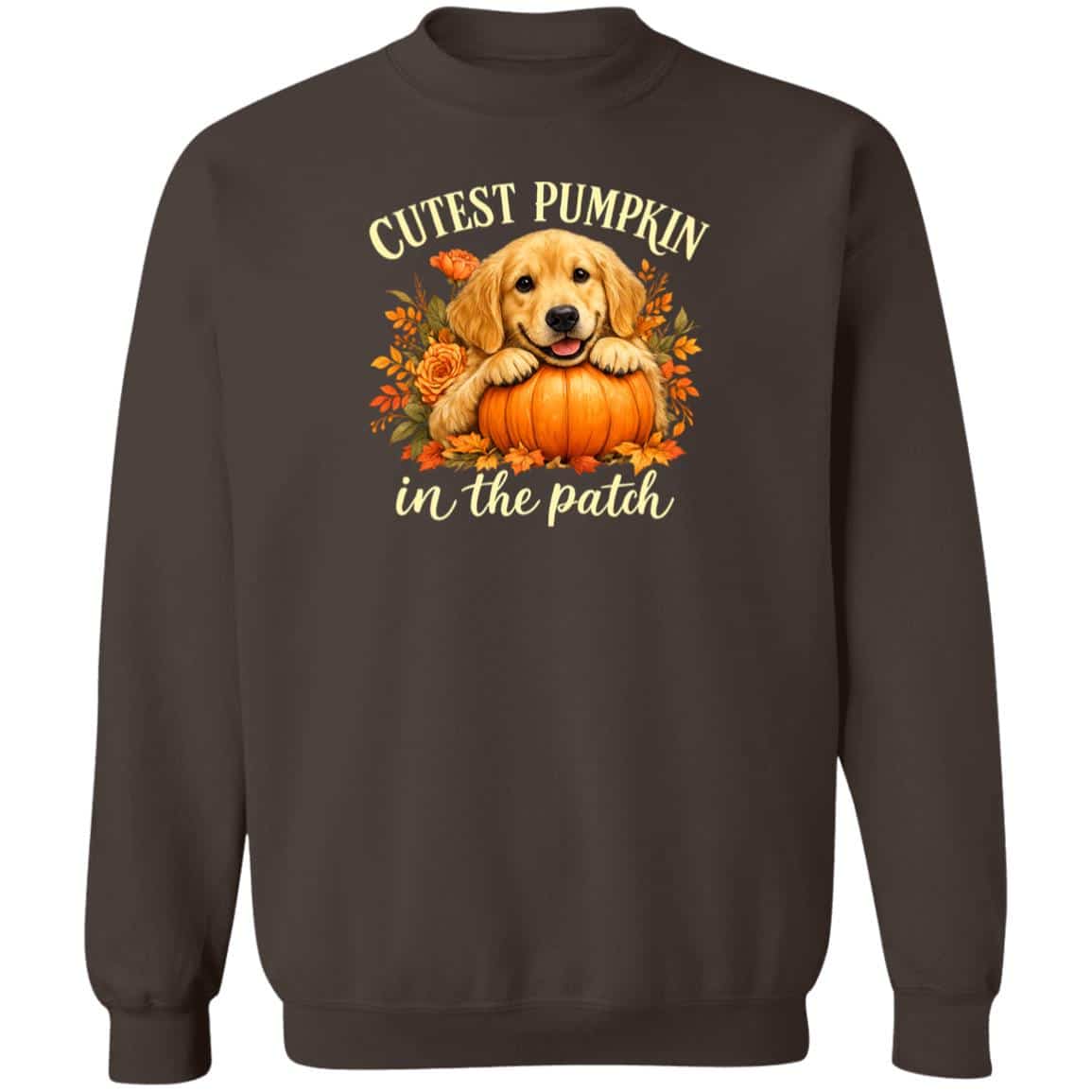 Cutest Pumpkin In The Patch Golden Sweatshirt Brown