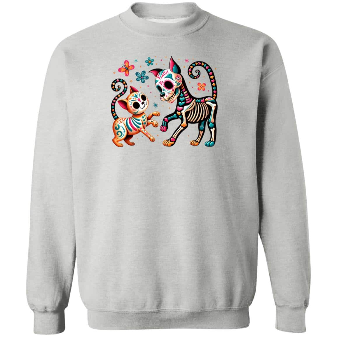 Día de los Muertos Celebration Sweatshirt Heather Grey
