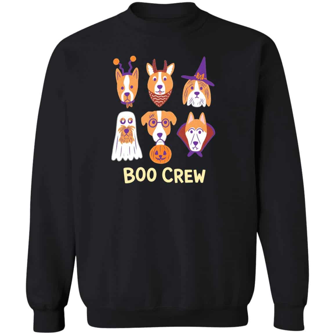 Boo Crew Vintage Sweatshirt Black