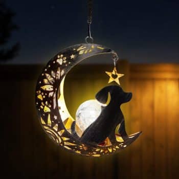  iHeartDogs Outdoor Hanging Solar Lantern & Wind Chime