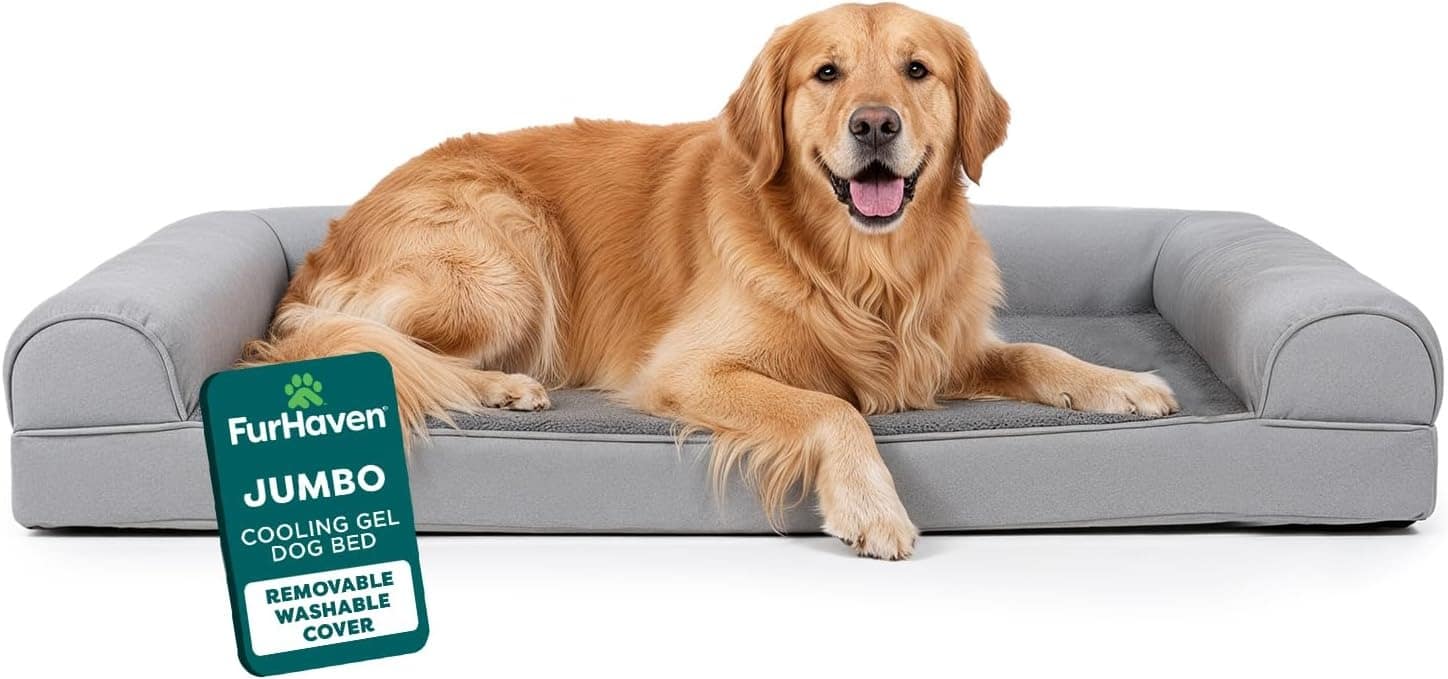 FurHaven Luxe Lounger Contour Dog Bed