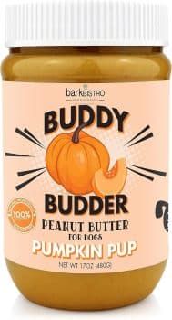 Pumpkin Pup Buddy BUDDER, 100% Natural Dog Peanut Butter