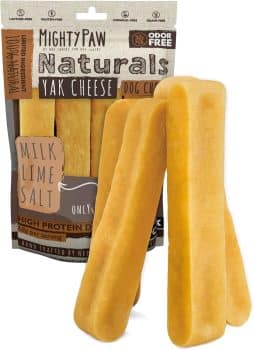  Mighty Paw Yak Chews, Long Lasting Hard Chew for Large Dogs