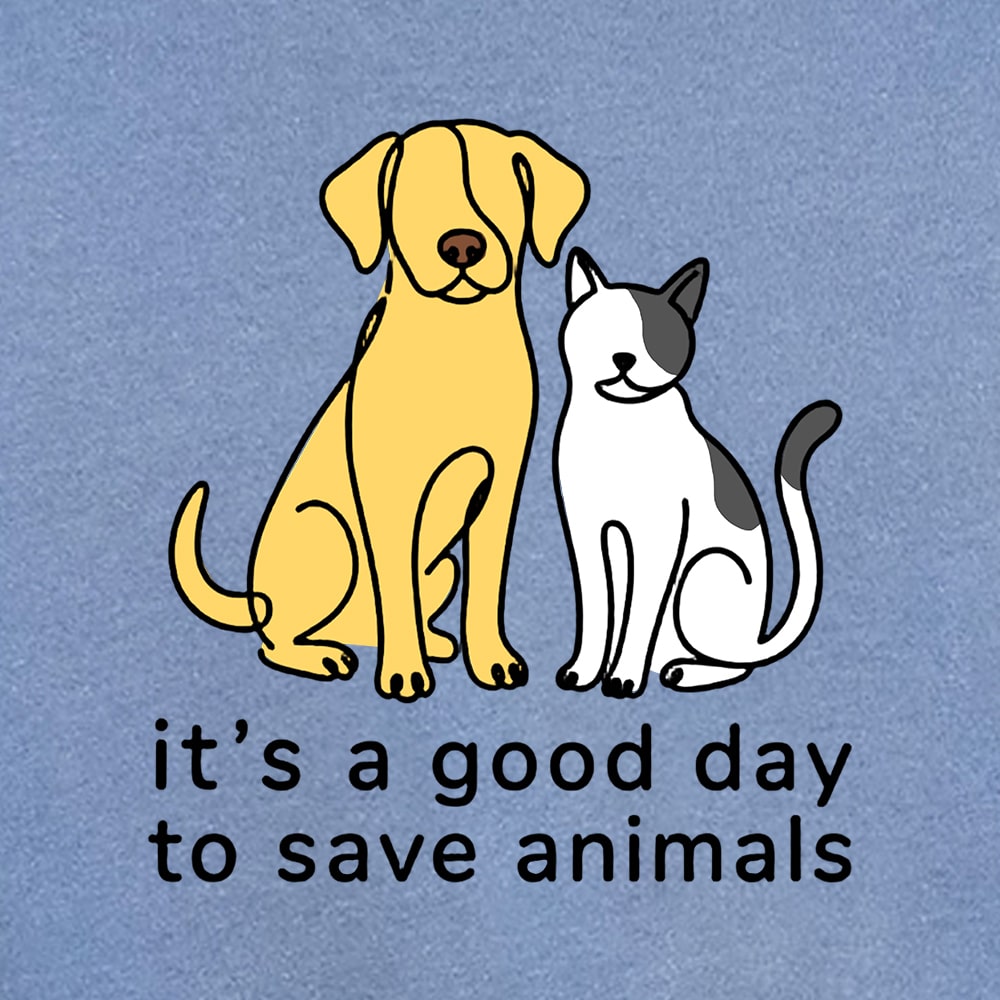 Comfort Colors It’s A Good Day To Save Animals Premium Sweatshirt - Blue Jean - Image 2