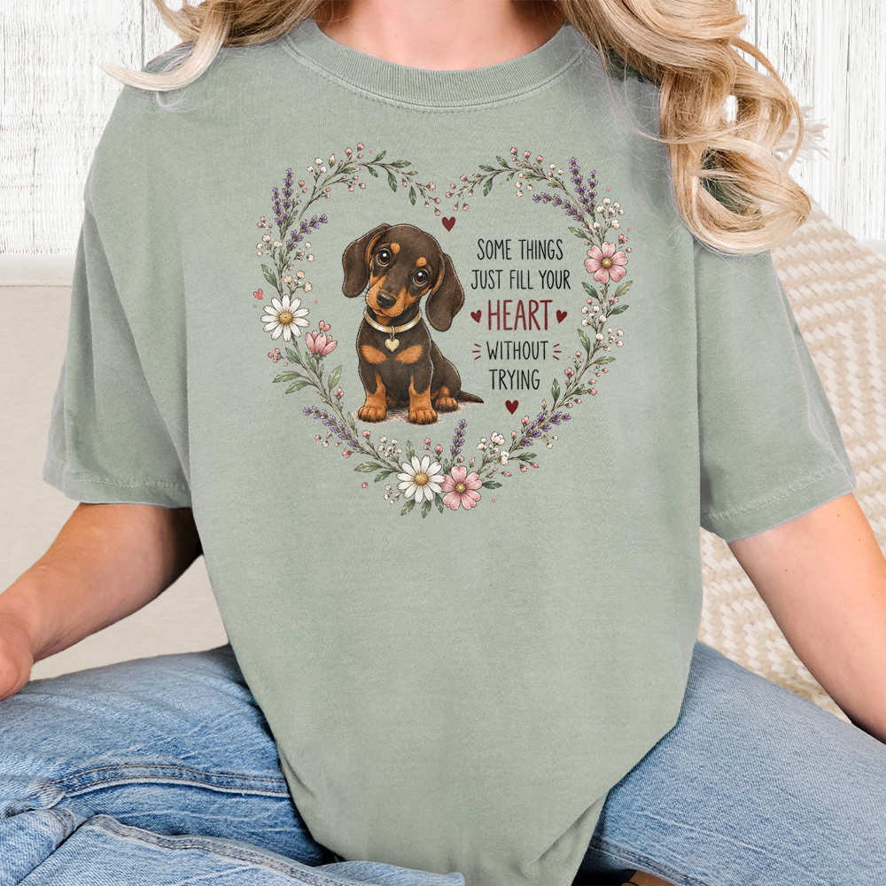 Comfort Colors Some Things Just Fill Your Heart Without Trying Vintage Washed Tee - Bay