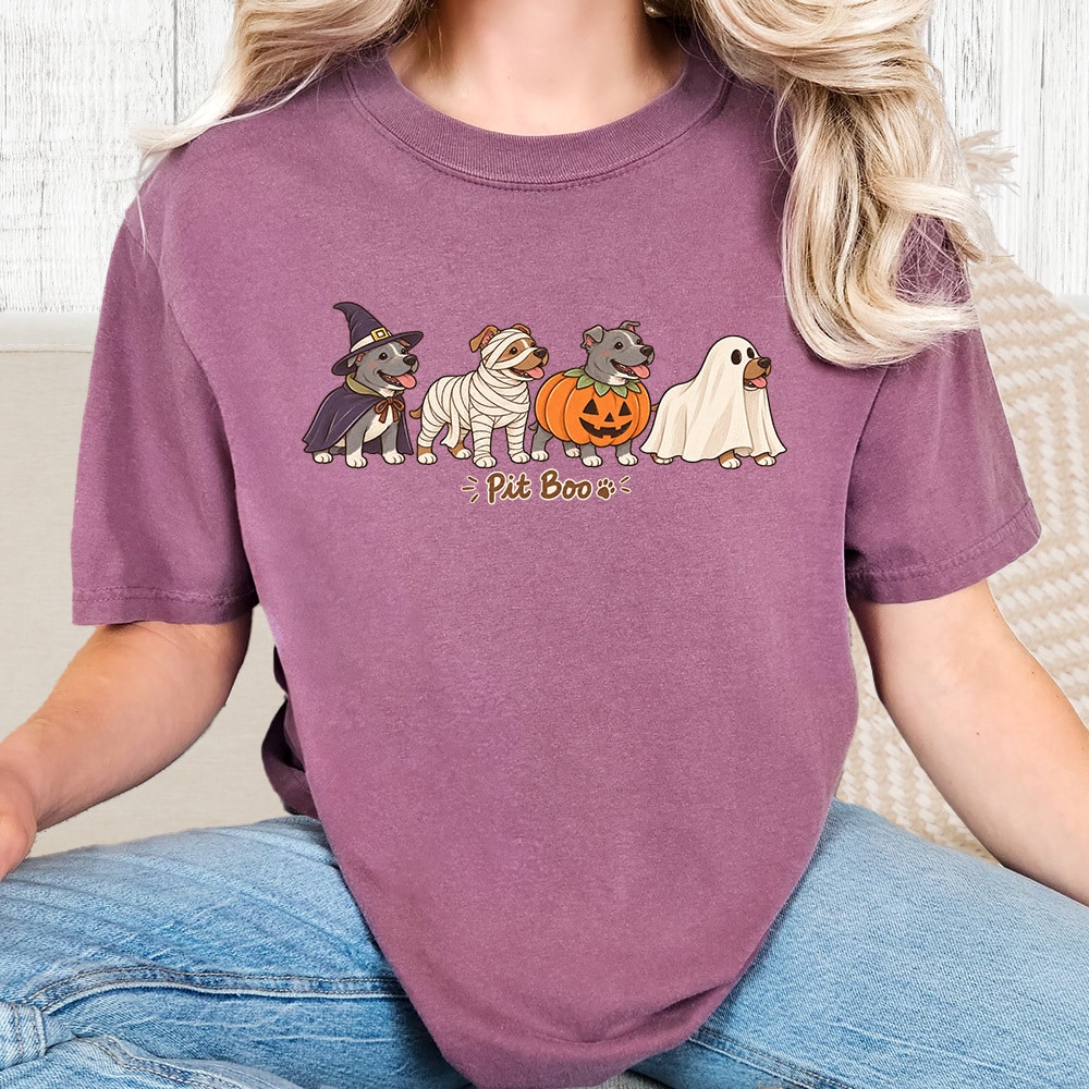 Comfort Colors Pit Boo Vintage Washed Tee - Berry