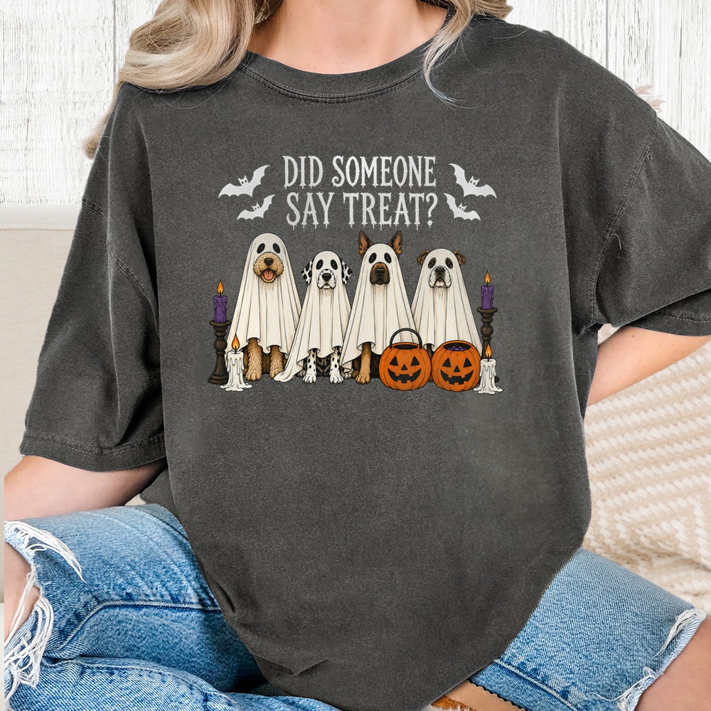 Comfort Colors Did Someone Say Treat? Vintage Washed Tee - Pepper