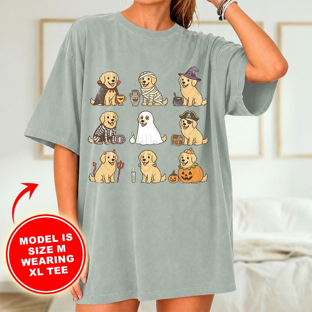 Comfort Colors Boo Crew Spooky Squad Vintage Washed Nightshirt Tee - Bay