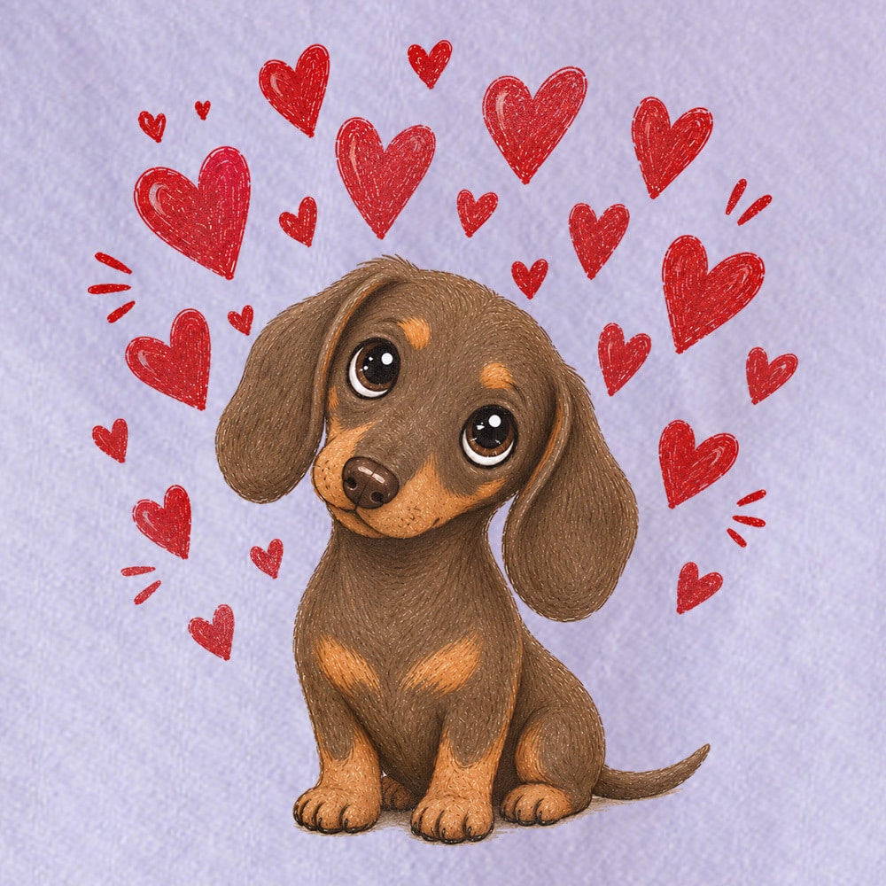 Comfort Colors Sweetheart Dachshund Premium Sweatshirt - Orchid - Image 2