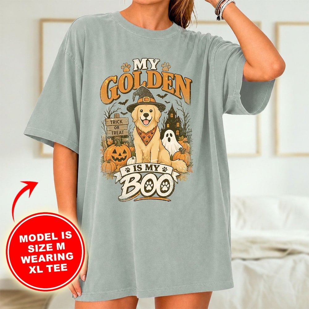 Comfort Colors My Golden Is My Boo Vintage Nightshirt Tee - Bay