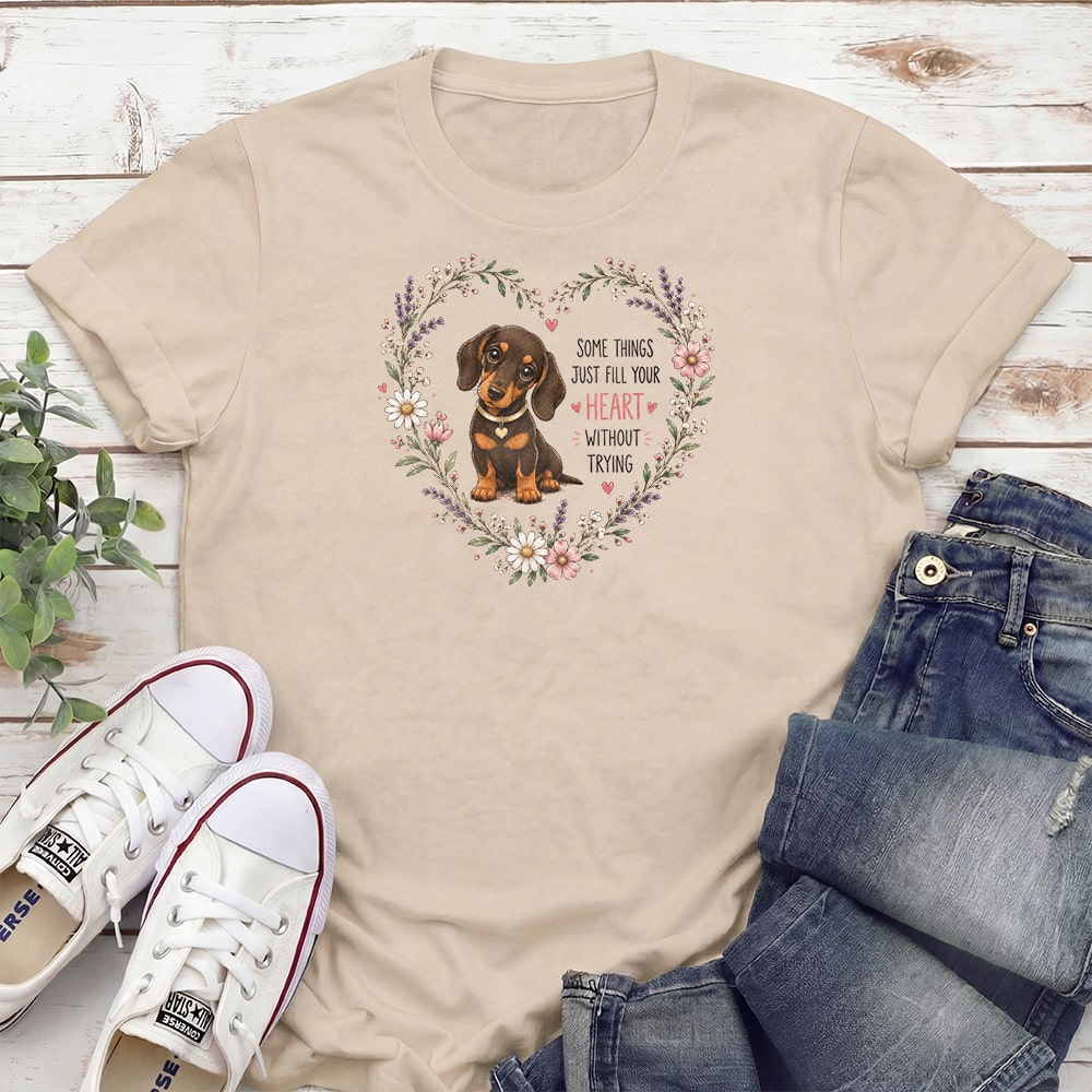 Some Things Just Fill Your Heart Without Trying Standard Tee Tan