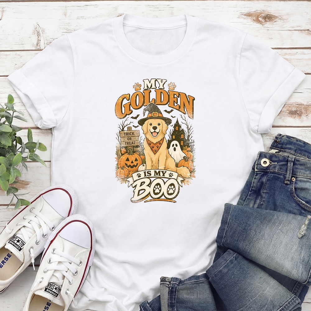 My Golden Is My Boo Standard Tee White