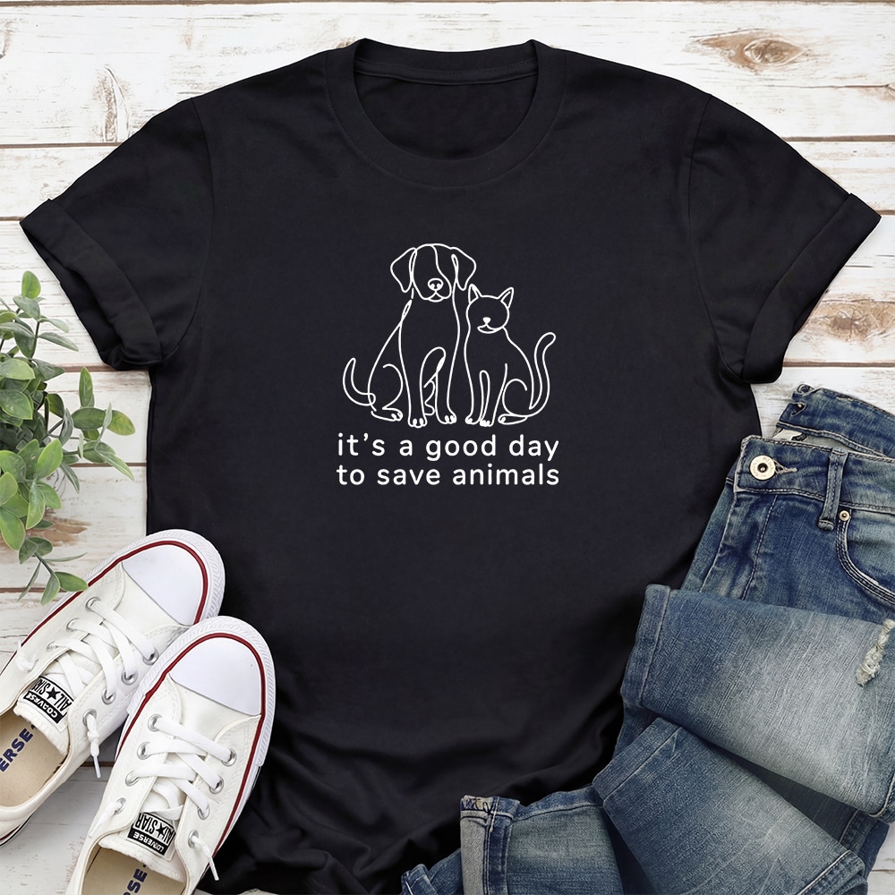 It’s A Good Day To Save Animals Standard Tee Black