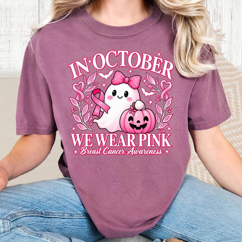Comfort Colors We Wear Pink Vintage Washed Tee - Berry