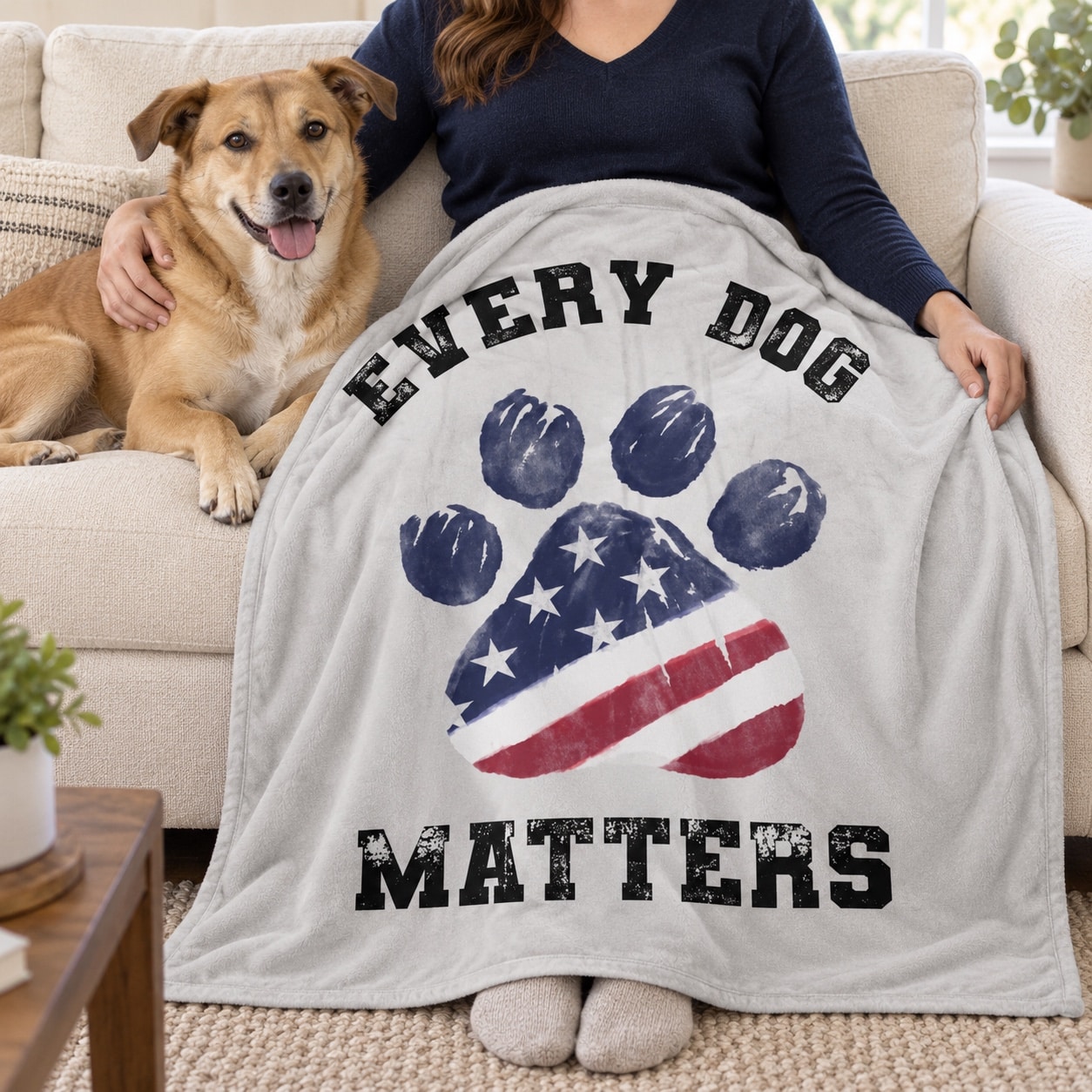 Every Dog Matters Cozy Plush Fleece Blanket - 50"x60"